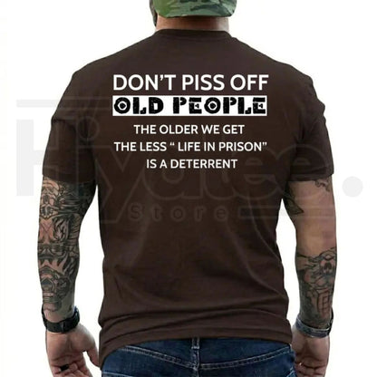 The Less Life In Prison Is A Deterrent T-Shirt – Funny Old People Retro Graphic Tee - Hiyatee