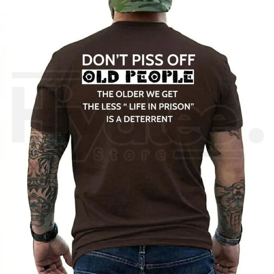 The Less Life In Prison Is A Deterrent T-Shirt – Funny Old People Retro Graphic Tee - Hiyatee