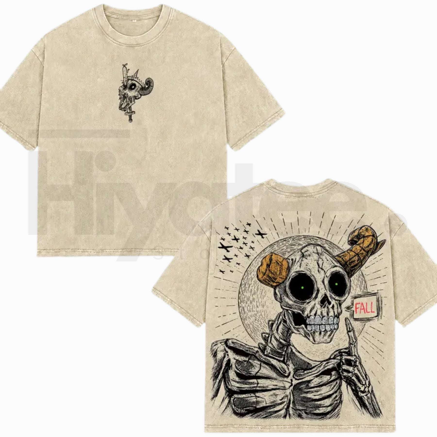 The Lich Adventure Time Double Printed Vintage T-Shirt – Dark Fantasy Graphic Oversized Tee. - Hiyatee