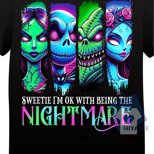 The Nightmare Black Halloween Shirt – Spooky Graphic Tee for Men & Women, Gothic Horror Vibe, Halloween Streetwear-Hiyatee