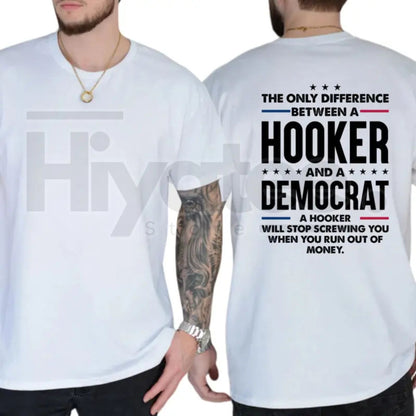 "The Only Difference" – Bold Sarcastic Political Parody Unisex Top - Hiyatee