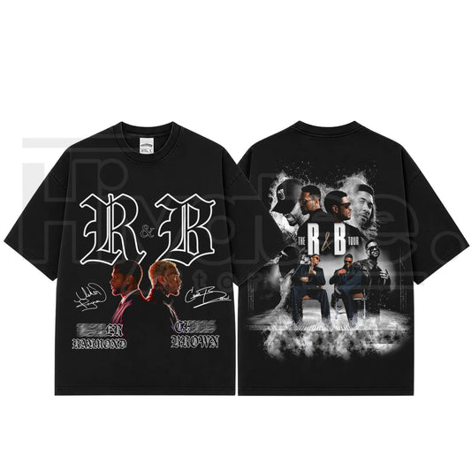 The R&B Tour 2026: Raymond & Brown #3 Premium Acid T-Shirt Tank Top – Retro Graphic Tee - Hiyatee