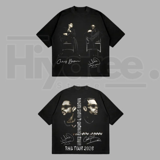 The R&B Tour 2026: Raymond & Brown" – Urban Soul Graphic Top - Hiyatee