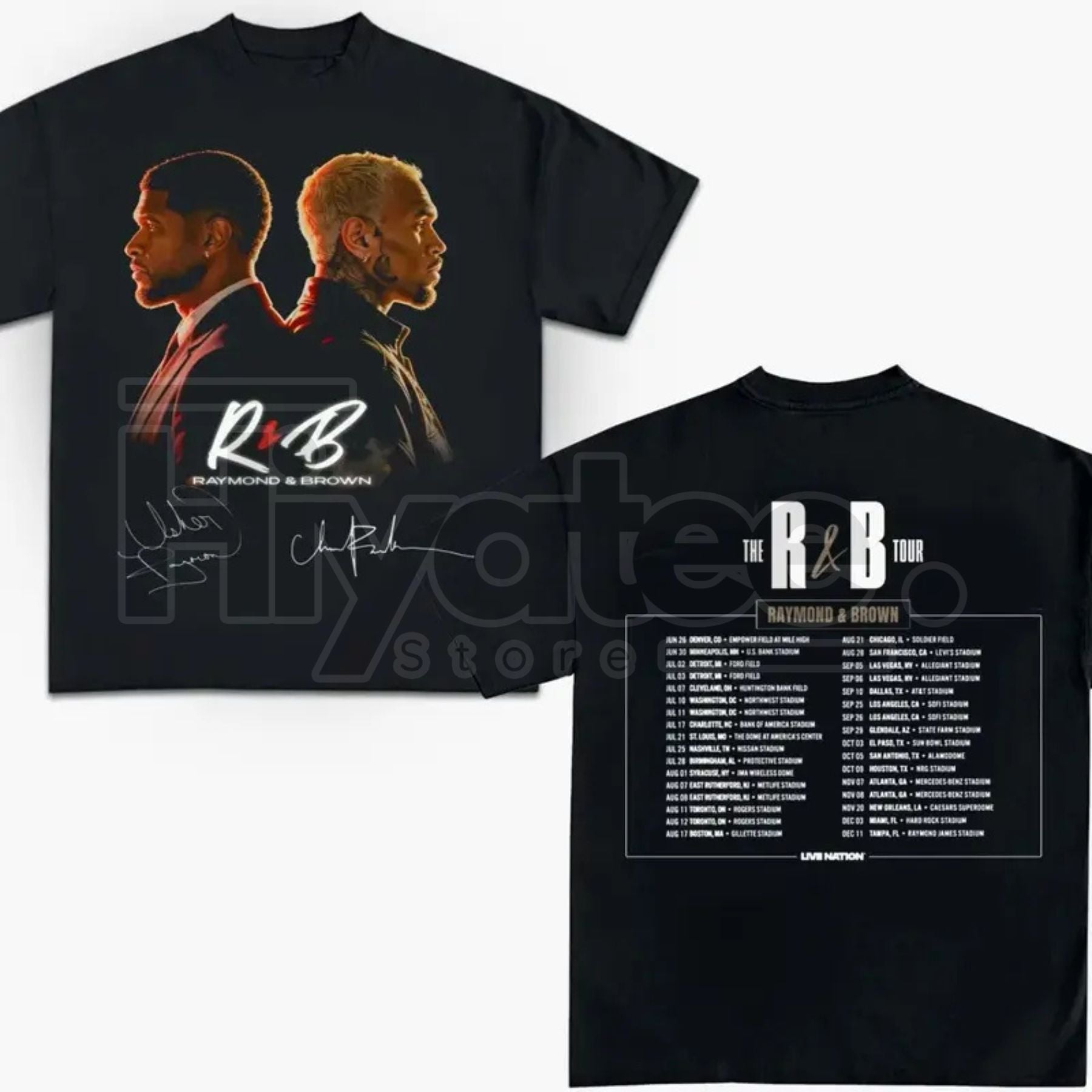 "The R&B Tour 2026" – Raymond & Brown Vintage Streetwear Graphic Top - Hiyatee