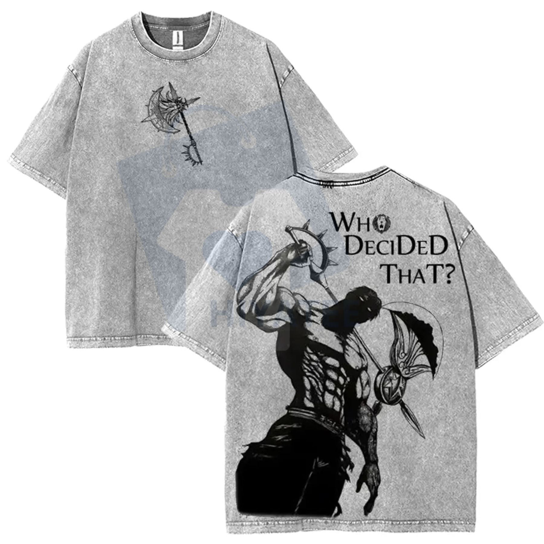 The Seven Deadly Sins T-Shirt – Washed Heavyweight Cotton, Anime Merch Crewneck Streetwear - Hiyatee