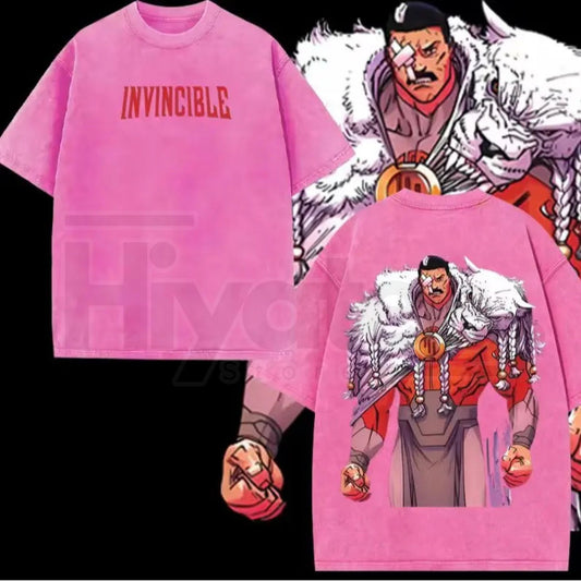 Thragg The Conqueror "Viltrumite War" T-Shirt – Invincible Comic Double-Sided Acid Wash Tee - Hiyatee