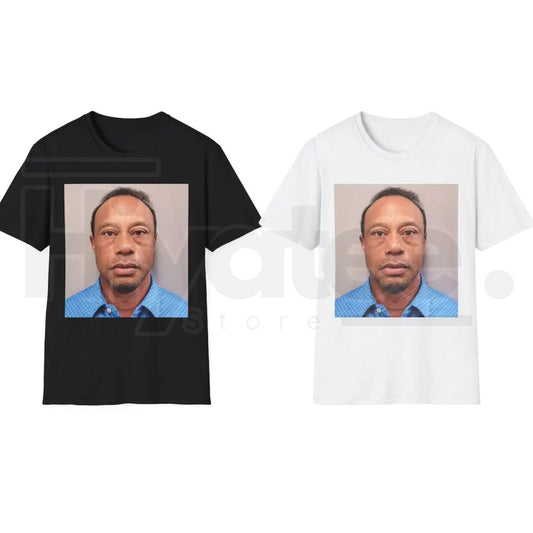 "Tiger Woods Mugshot 2026" – Funny Golf Fan Legend Graphic Top - Hiyatee