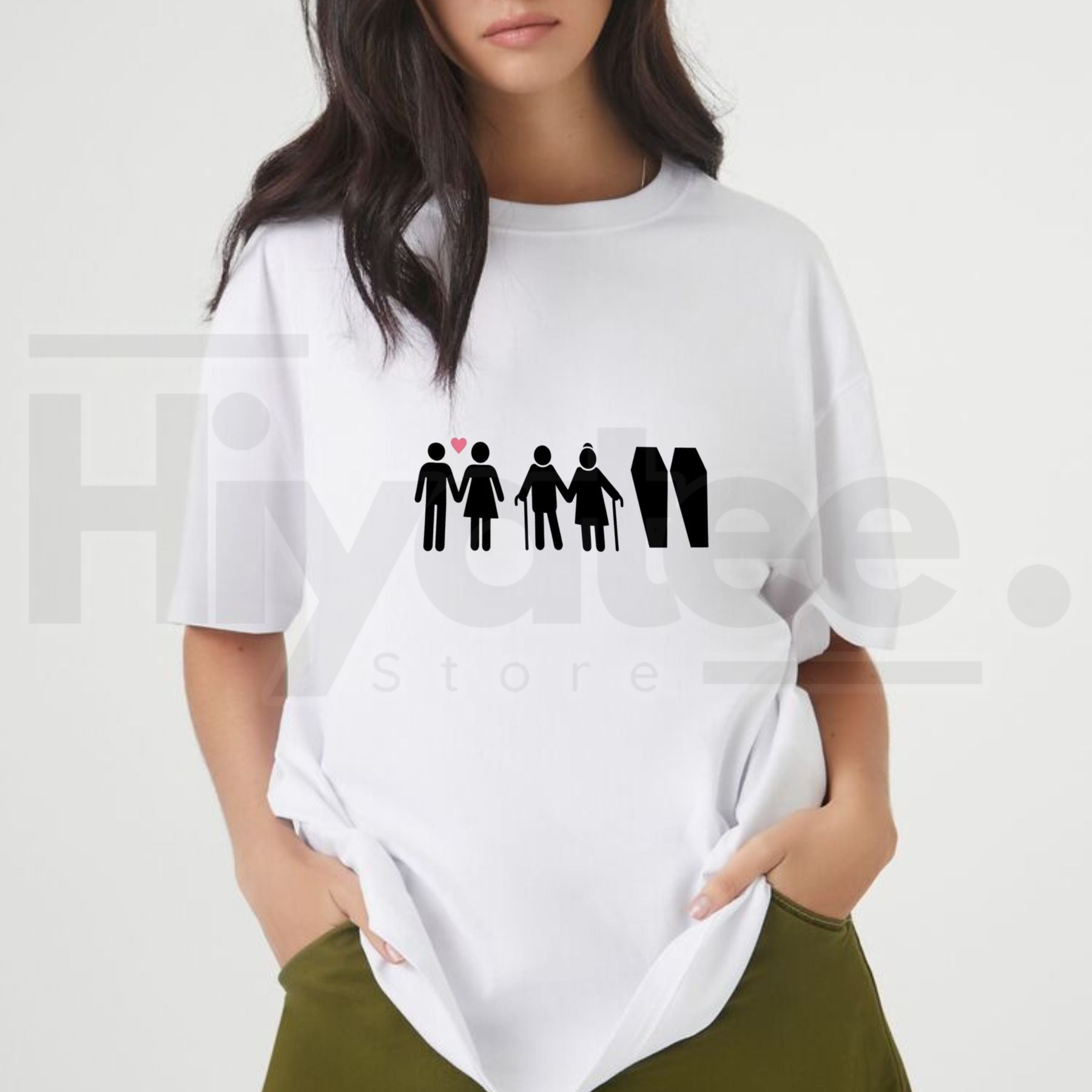 Till Death Do Us Part Life Journey Couple T-Shirt – Romantic Skeleton Graphic Tee - Hiyatee