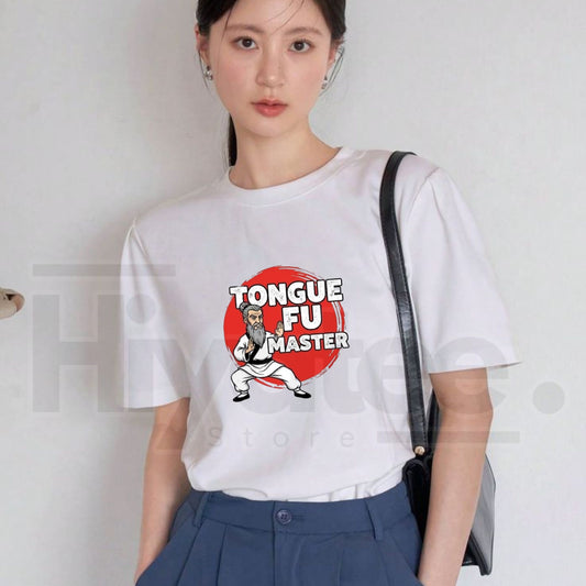 "Tongue Fu Master" – Premium Witty Graphic Streetwear Top - Hiyatee