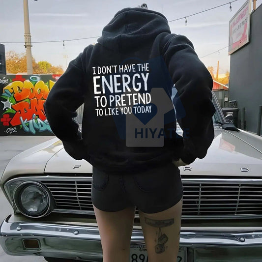 "Too Tired for Fake People" Skeleton Hoodie - Hiyatee