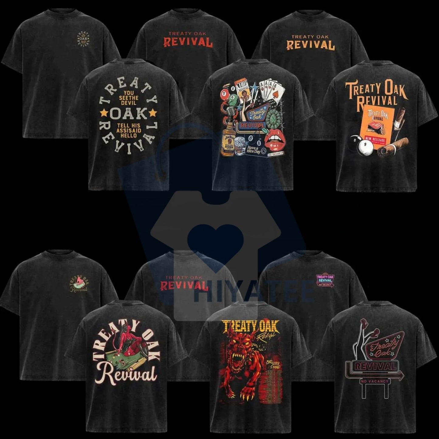 Treaty Oak Revival T-Shirt – Retro Rock Band Shirt, Vintage Music Graphic Tee - Hiyatee