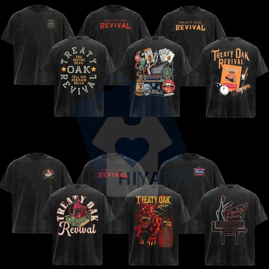Treaty Oak Revival T-Shirt – Retro Rock Band Shirt, Vintage Music Graphic Tee - Hiyatee