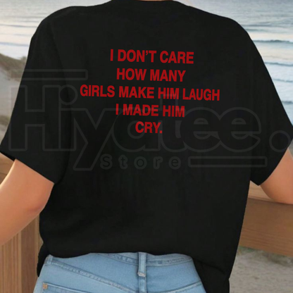 Trendy Savage Quote Shirt – I Made Him Cry Brown Oversized Graphic Tee - Hiyatee