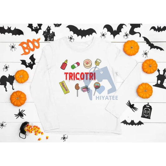 Tricotri Sweatshirt – Cute Halloween Tee in Spanish, "Trick or Treat" Shirt, Spooky Funny Halloween Gift - Hiyatee