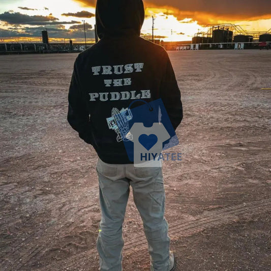 Trust The Puddle Hoodie – Cozy Unisex Pullover with Playful Graphic Print-Hiyatee