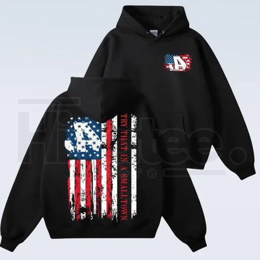 "Try That In A Small Town" Vintage Hoodie - Hiyatee