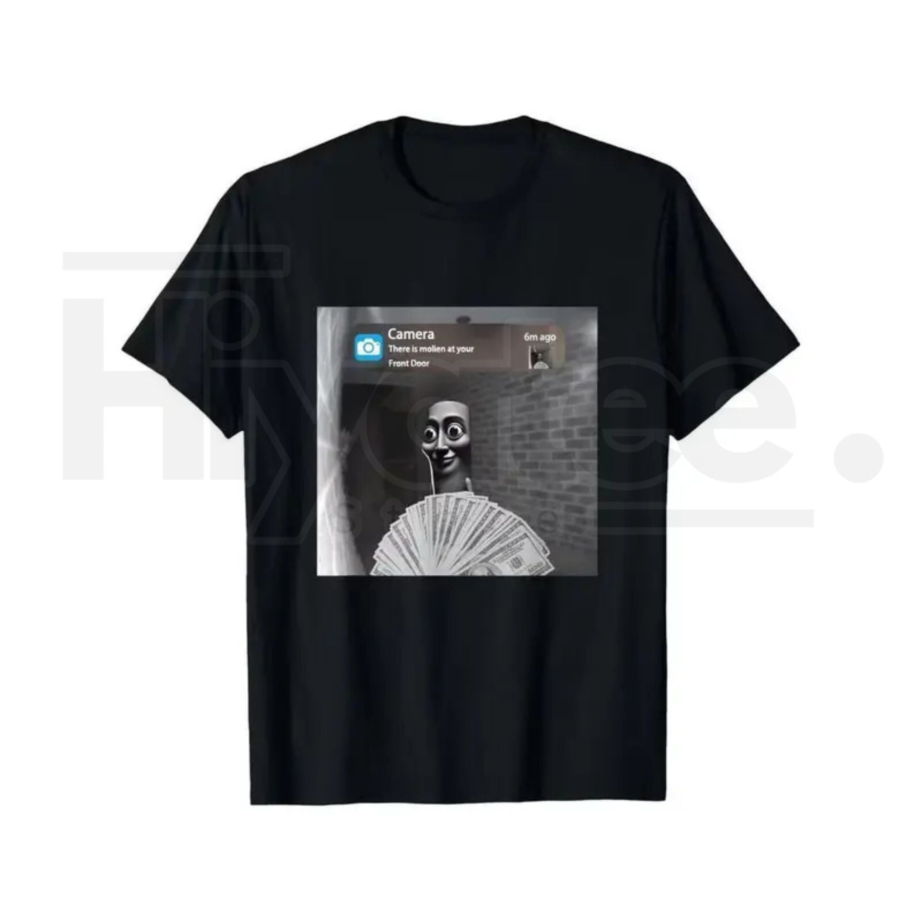"Tung Tung Tung Sahur" Funny Viral Meme – Premium Cotton Black Graphic Top - Hiyatee