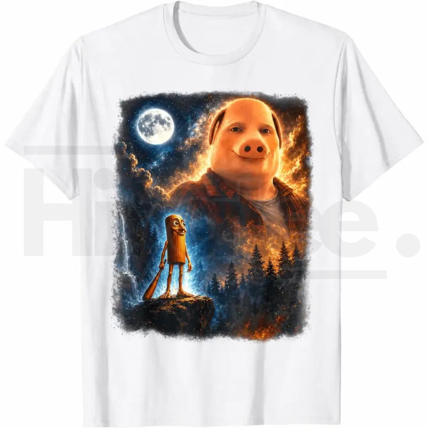 Tung Tung Tung Sahur John Pork T-Shirt – Viral Meme Graphic Tee - Hiyatee