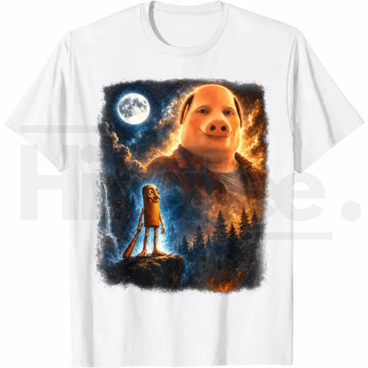 Tung Tung Tung Sahur John Pork T-Shirt – Viral Meme Graphic Tee - Hiyatee