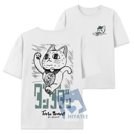 Turbo Granny Dandadan T-Shirt – Okarun & Momo Ayase Anime Graphic Tee for Fans-Hiyatee