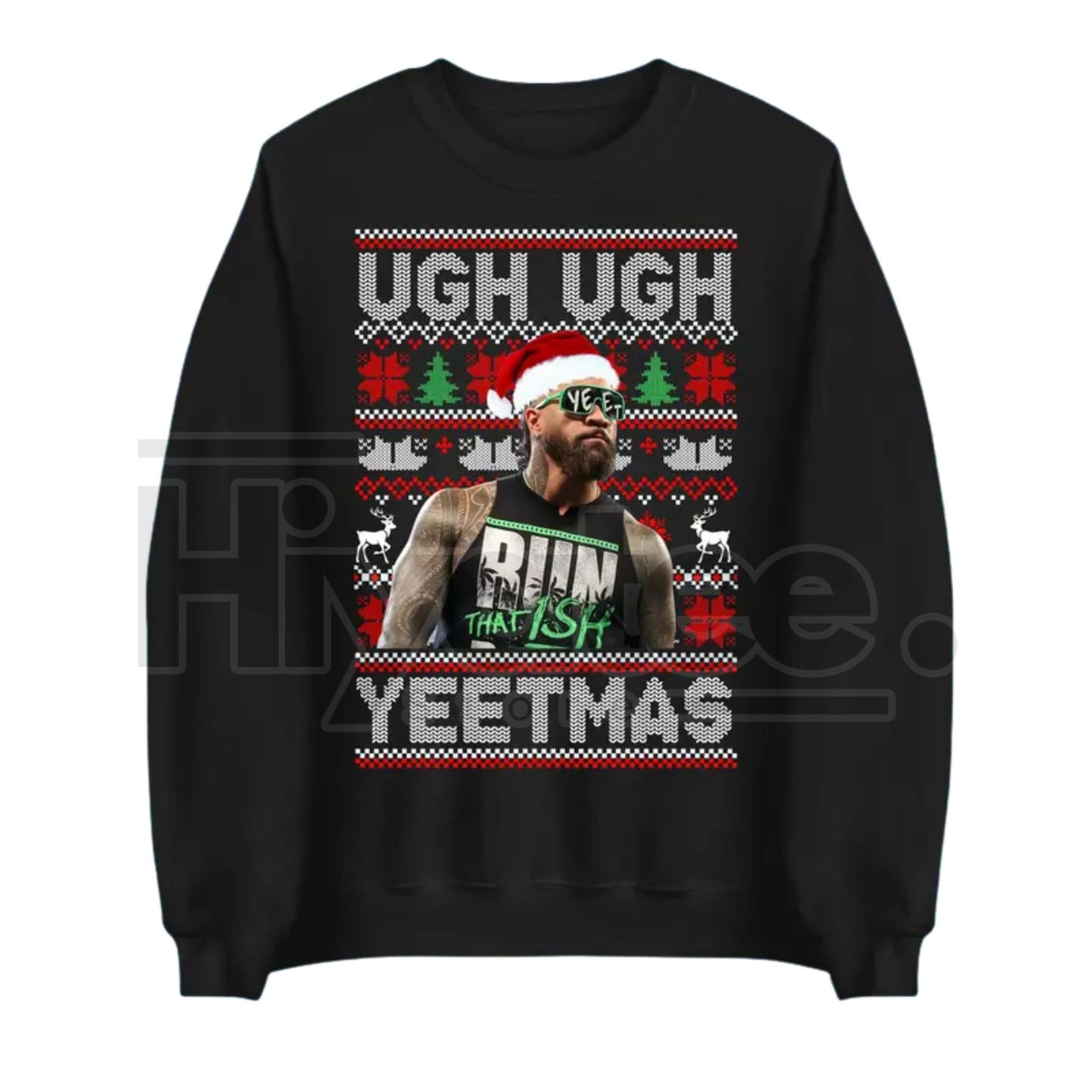 Ugh Ugh YEETMAS Shirt: Jey Uso Main Event WWE Shirt, Wrestler Merch, Funny Holiday Gift For Wrestling Fans - Hiyatee