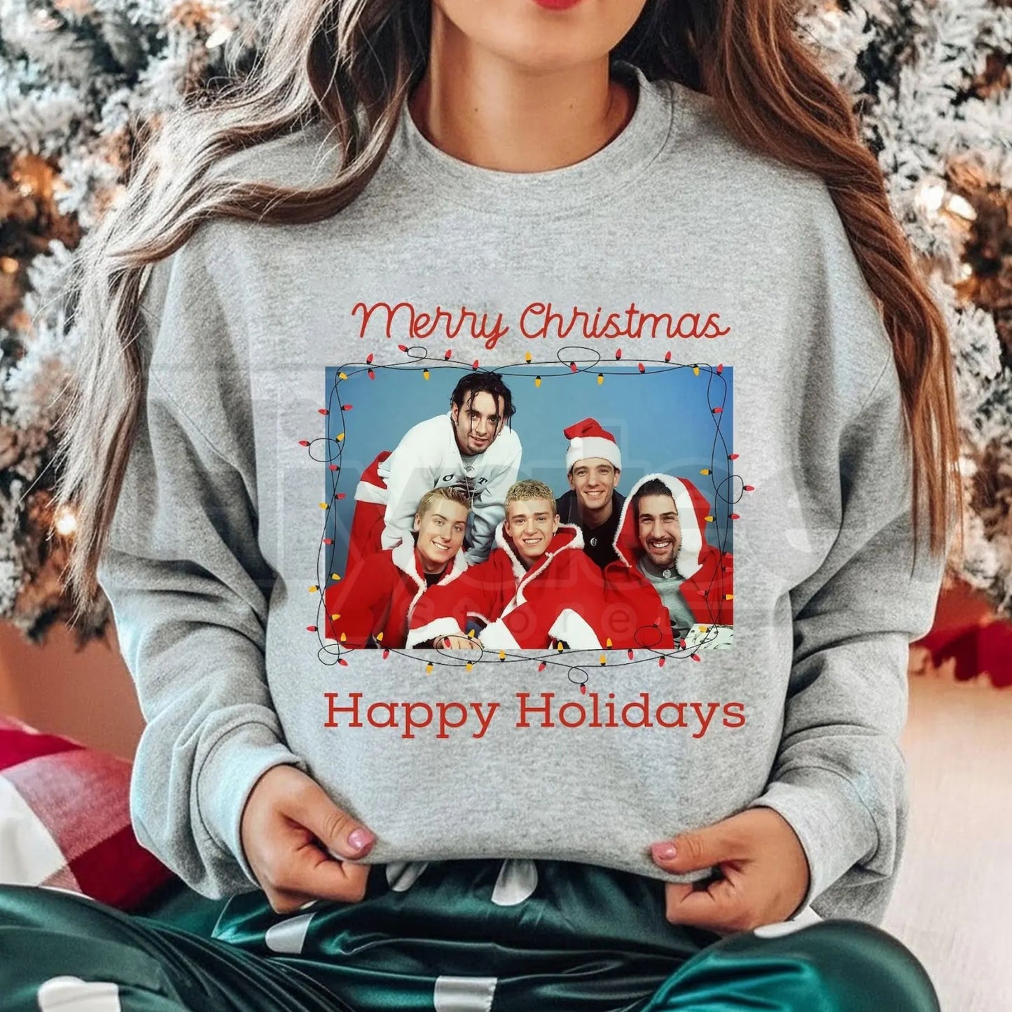 Ugly NSYNC Christmas Sweatshirt: Merry Christmas Happy Holidays Retro Shirt - Hiyatee