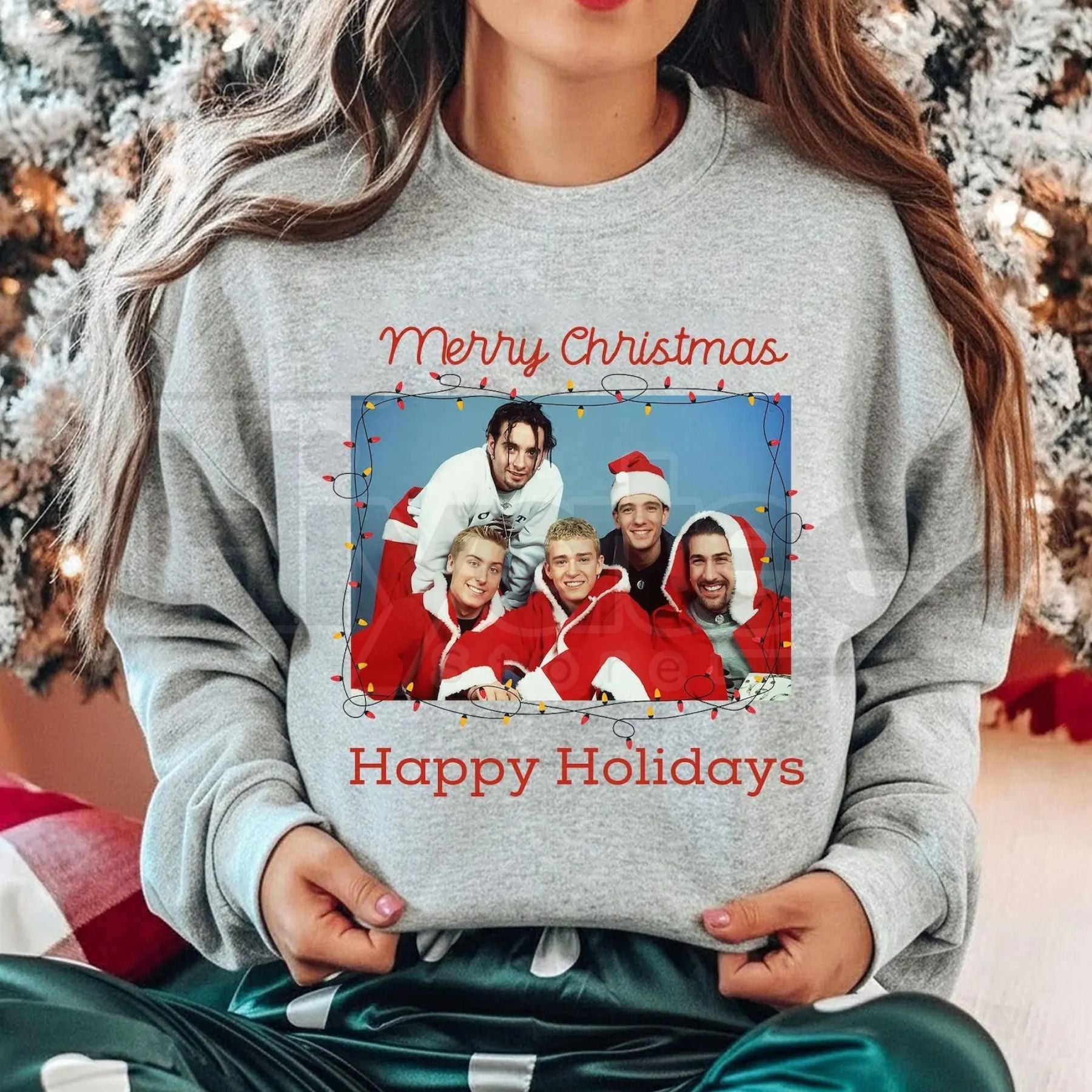 Ugly NSYNC Christmas Sweatshirt: Merry Christmas Happy Holidays Retro Shirt - Hiyatee