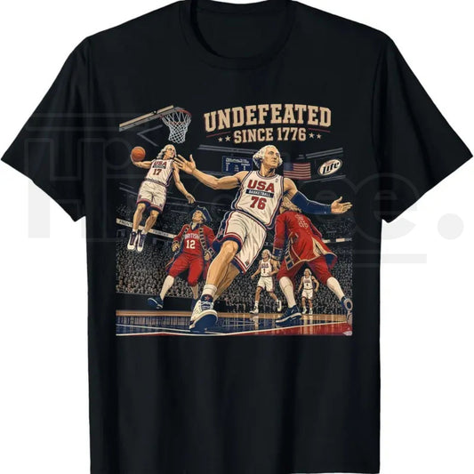 Undefeated Since 1776 T-Shirt – Funny America 4th of July Independence Day Graphic Tee - Hiyatee
