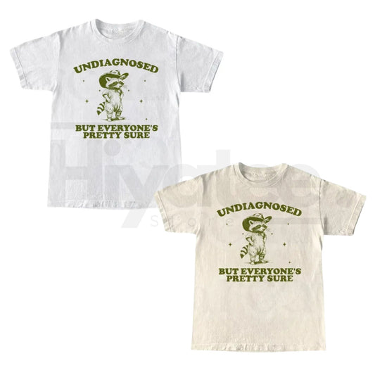 "Undiagnosed But Everyone's Sure" – Funny ADHD Retro Graphic Top - Hiyatee