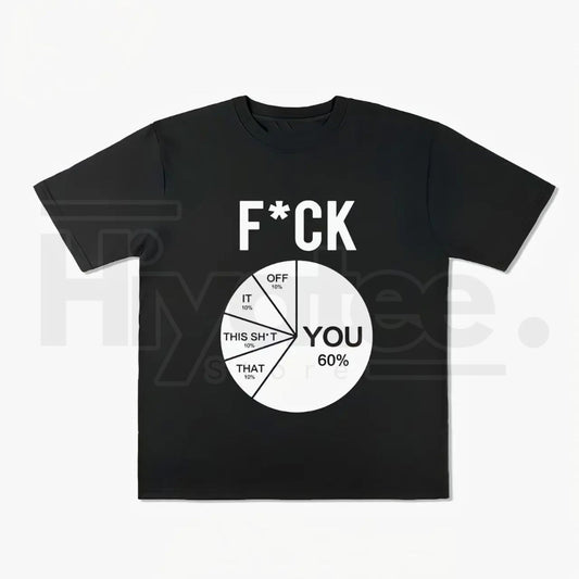 Unisex Funny Pie Chart T-Shirt – Sarcastic Humor Diagram Cotton Tee - Hiyatee