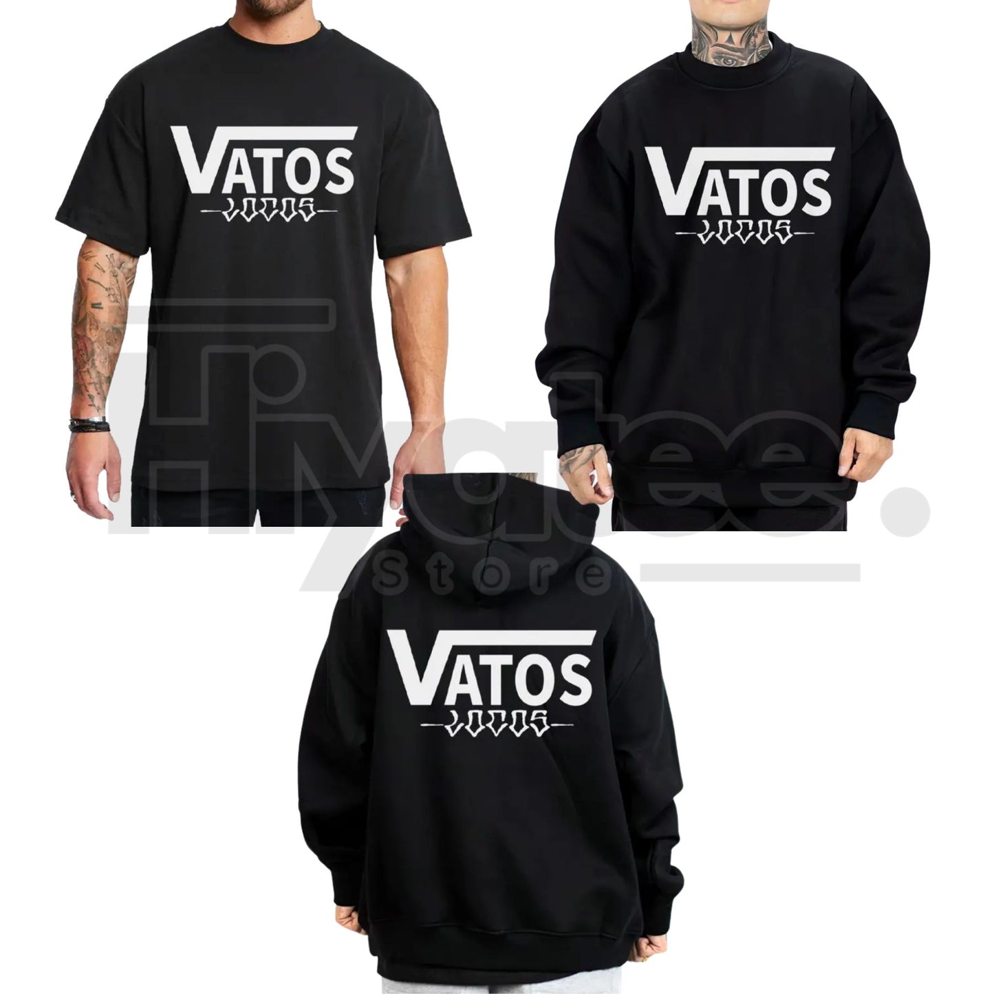 Vatos Locos Forever "El Gallo Negro" Chicano Gear – Oversized Tee, Sweatshirt & Hoodie - Hiyatee
