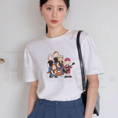 Vintage Aesthetic Rockband T-Shirt – 90s Rock Music Fashion Cotton Tee - Hiyatee