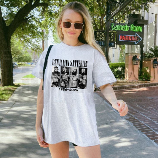 Vintage Benjamin Satterley Tribute T-Shirt – Retro Pro Wrestling Graphic Tee - Hiyatee