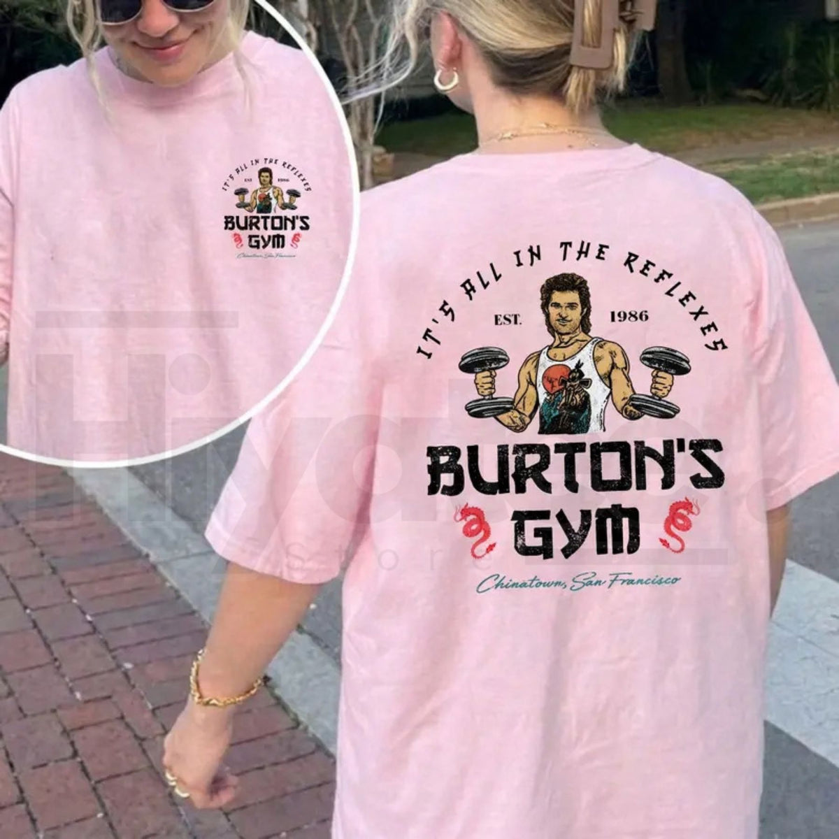Vintage Big Trouble In Little China T-Shirt – It's All In The Reflexes Front & Back Print Tee - Hiyatee