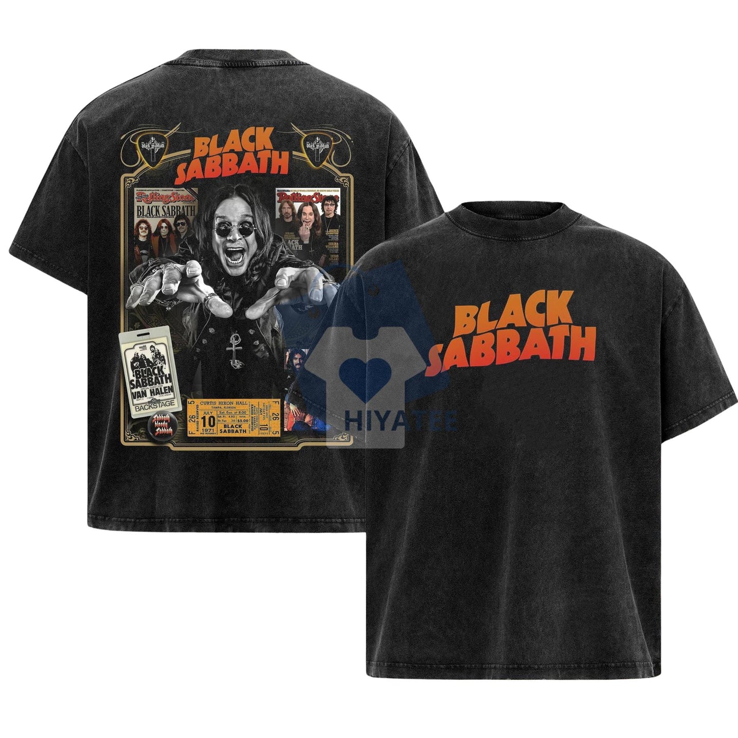 Vintage Black Sabbath T-Shirt for Men – Classic Rock Metal Graphic Tee, Retro Band Merch Shirt-Hiyatee