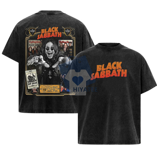Vintage Black Sabbath T-Shirt for Men – Classic Rock Metal Graphic Tee, Retro Band Merch Shirt-Hiyatee