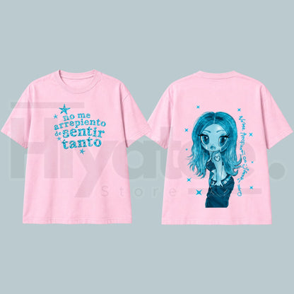 Vintage Blue Graphic Unisex Cotton T-Shirt – Aesthetic Art Print Tee - Hiyatee