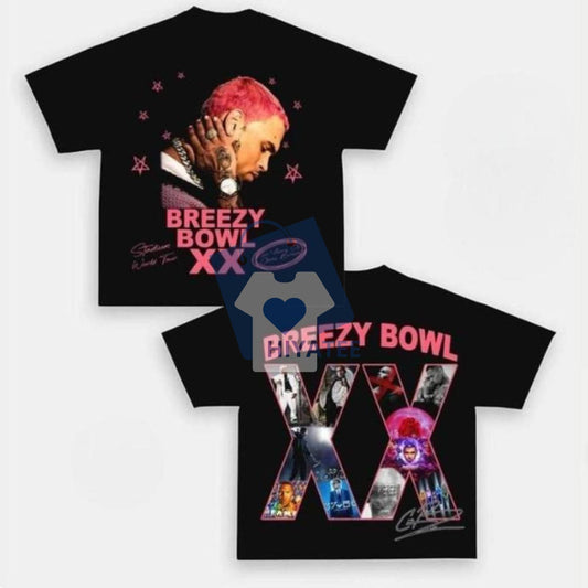Vintage Breezy Bowl XX Tour T-Shirt – Unisex Concert Graphic Tee for Fans-Hiyatee