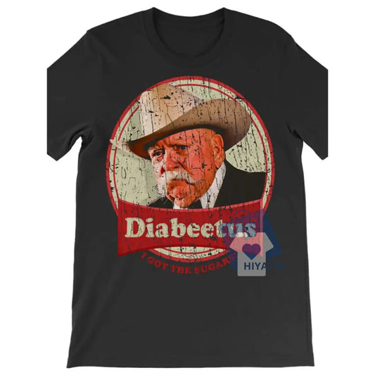 Vintage Cowboy Diabeteetus T-Shirt – Distressed Retro Graphic Tee with Western Humor, Unisex Cotton Shirt-Hiyatee