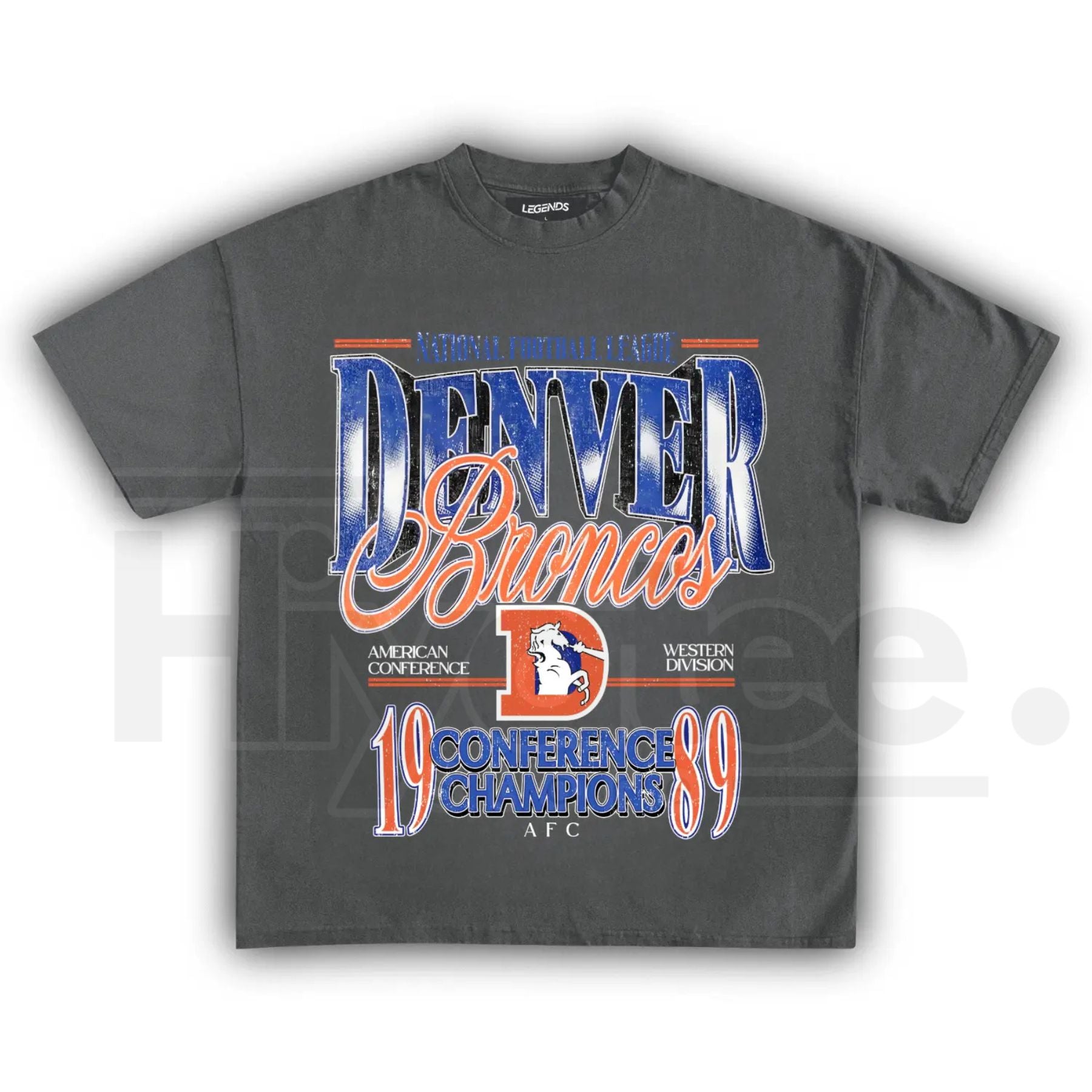 Vintage Denver Football T-Shirt – Retro Mile High Graphic Fan Crewneck - Hiyatee