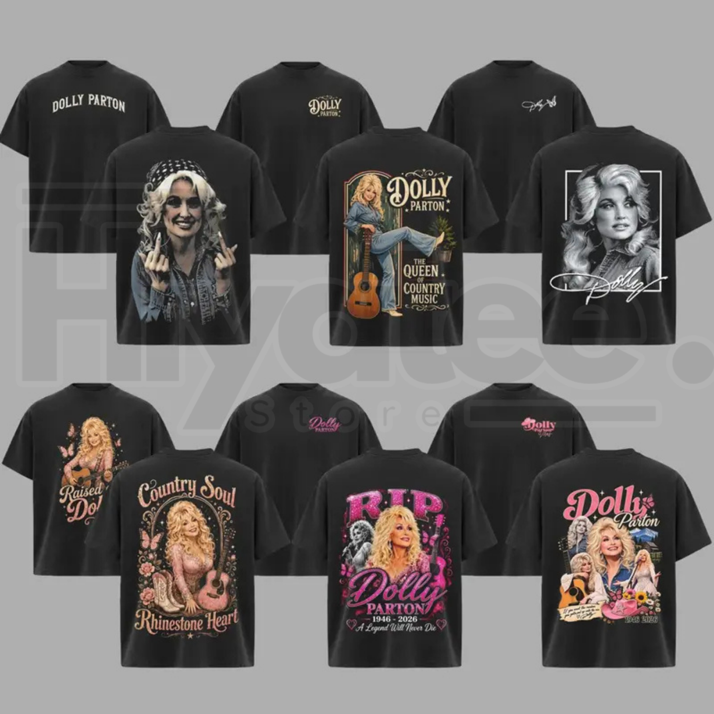 Vintage Dolly Parton Graphic Tee – 80s Country Music Run Merch Casual Oversized Shirt - Hiyatee