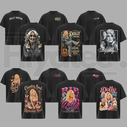 Vintage Dolly Parton Graphic Tee – 80s Country Music Run Merch Casual Oversized Shirt - Hiyatee