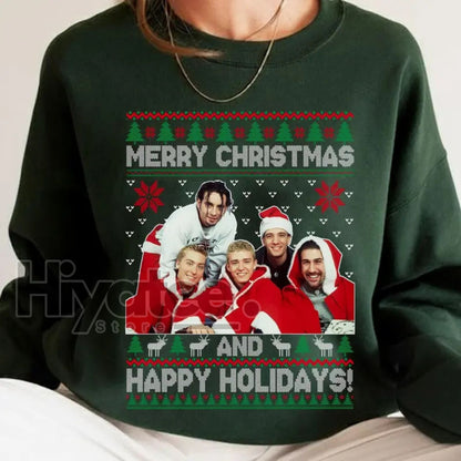 Vintage NSYNC Christmas Sweatshirt | 90s Boy Band Xmas - Hiyatee