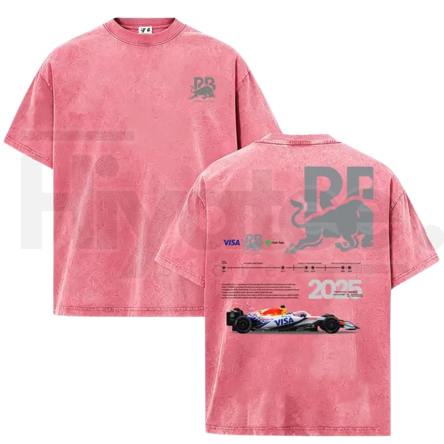 Vintage Open Wheel Racing Graphic T-Shirt – Retro Motorsport Washed Oversized Tee - Hiyatee