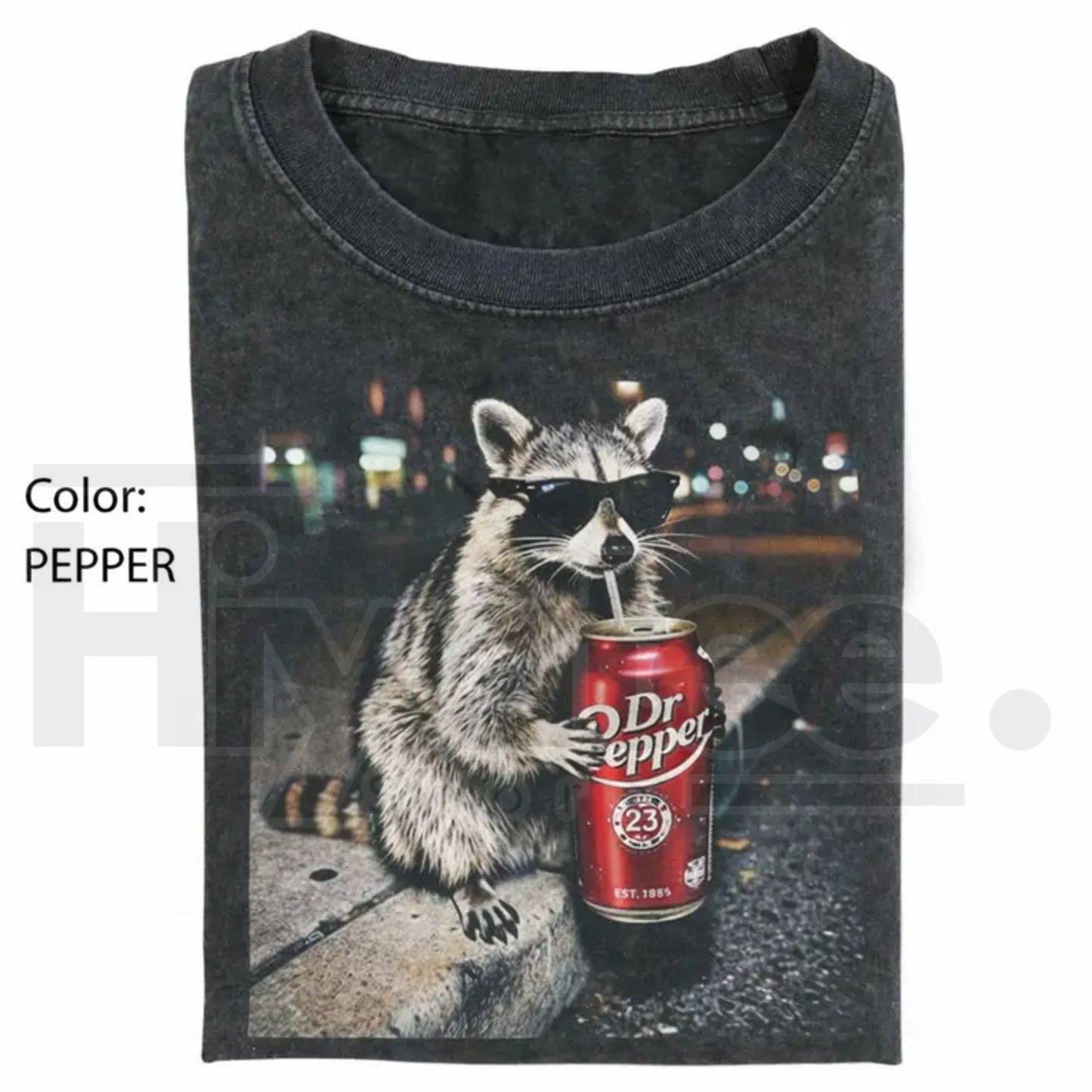 Vintage Raccoons Dr. Pepper T-Shirt – Funny Dank Meme Graphic Tee, Retro Trash Panda Streetwear for Men & Women - Hiyatee