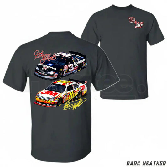 Vintage Racing Legacy Stock Car T-Shirt – Double-Sided #3 & #16 Motorsports Tee - Hiyatee