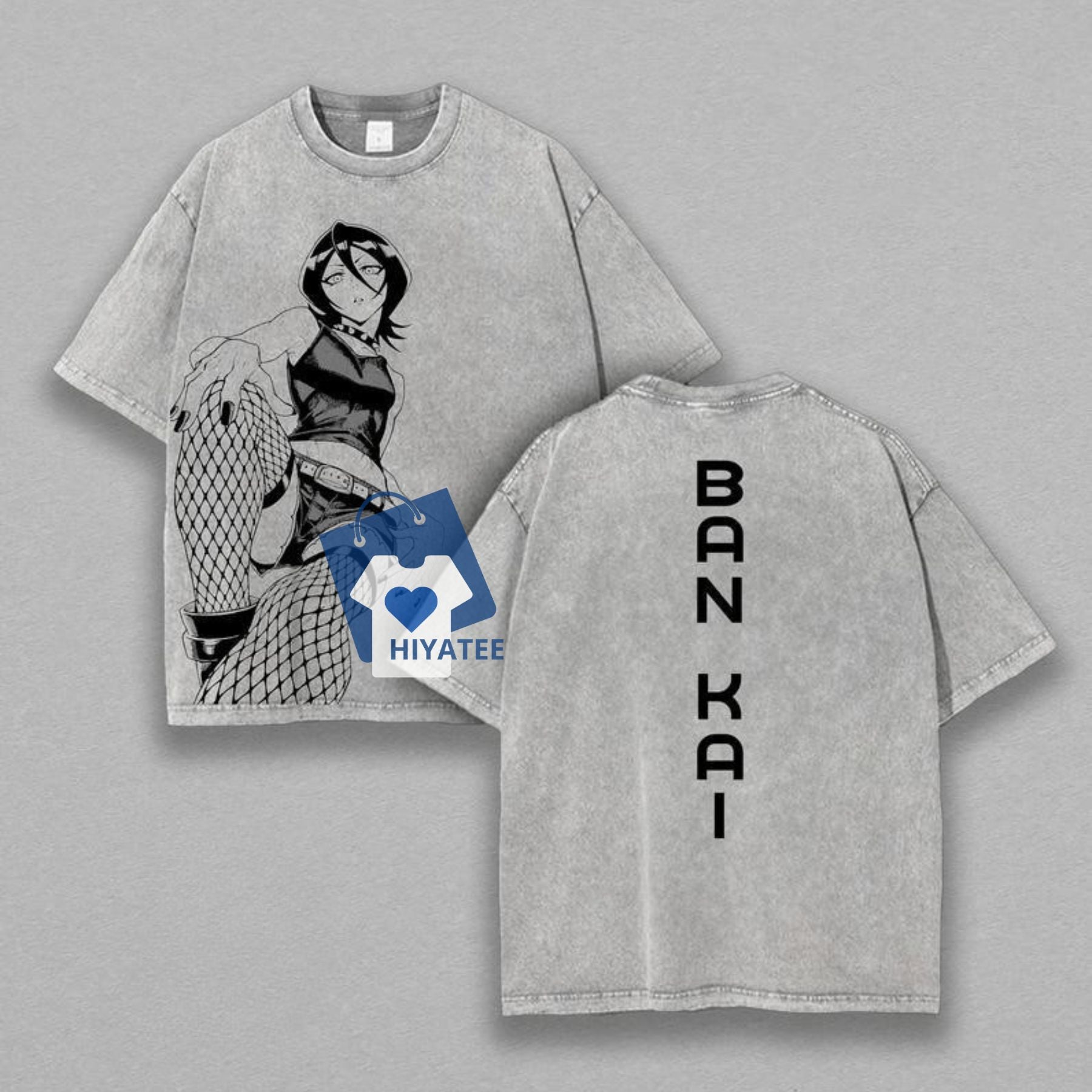 Vintage Rukia Kuchiki Washed Tee – Classic 90s Anime Style-Hiyatee