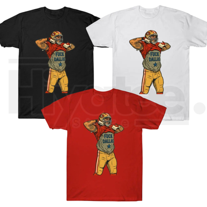 Vintage San Francisco City Football T-Shirt – Retro Comic Style Game Day Tee - Hiyatee