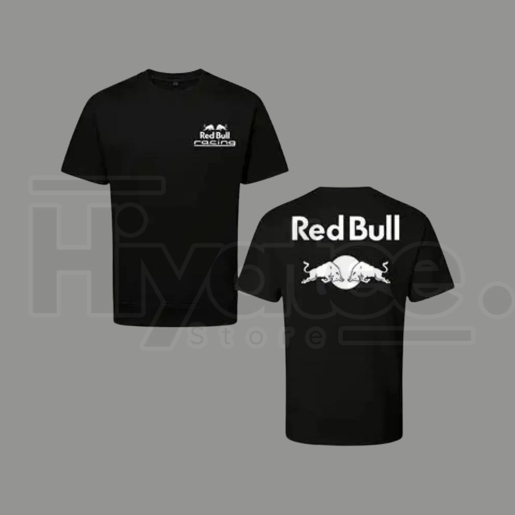 Vintage Starboy Bull Racing T-Shirt – Black and White Double-Sided Motorsport Graphic Tee - Hiyatee