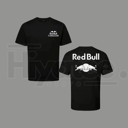 Vintage Starboy Bull Racing T-Shirt – Black and White Double-Sided Motorsport Graphic Tee - Hiyatee